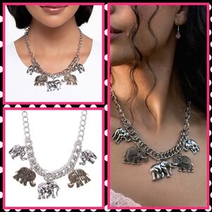 2/$10 Paparazzi Elephant Herd - Multi Necklace